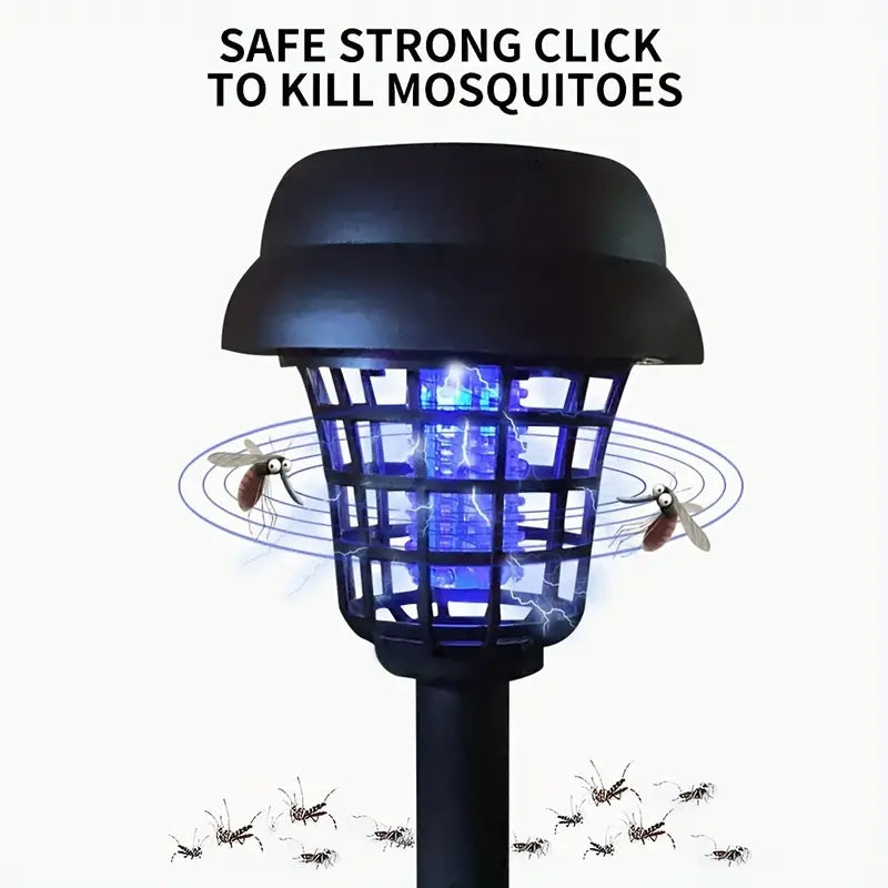 2pcs Solar Mosquito Killer Lamp Set - Outdoor Waterproof Fly Trap & Insect Repellent-4