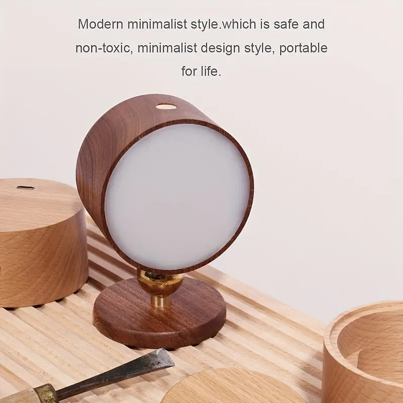 Wireless Sapele Wood Bedroom Reading Lamp in Sapele Wood color-4