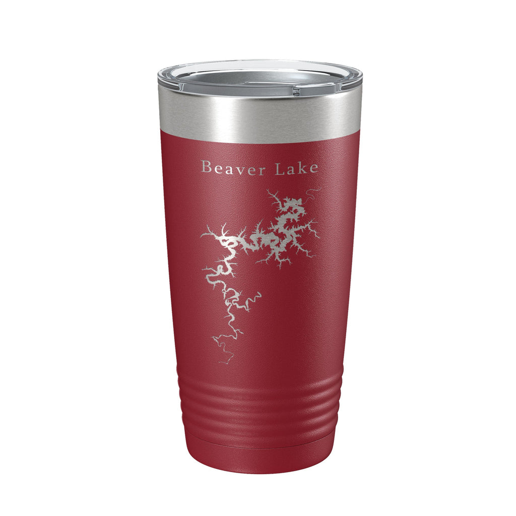 Beaver Lake Map Tumbler Travel Mug Insulated Laser Engraved Coffee Cup Arkansas 20 oz-18