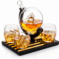 Marine Whiskey Decanter Set Premium Barware Gift Elegant Drinkware Collection-0