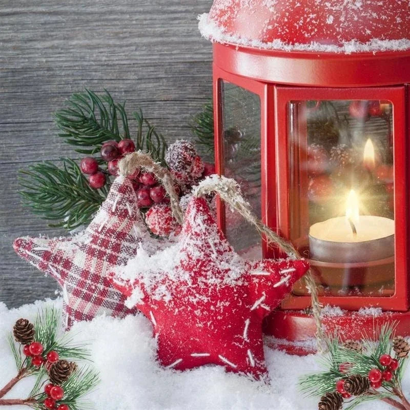 1Pc Artificial Christmas Pinecone Red Berry Stem-3