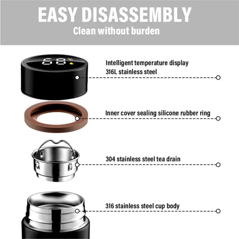 Thermos Bottle Smart Cup with Temperature Display-2