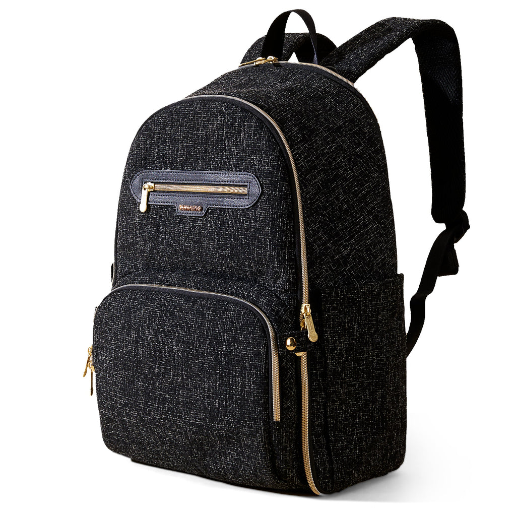 Convertible Tweed Diaper Backpack-0