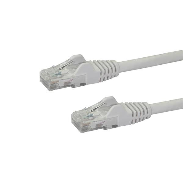 Star Tech 2m CAT6 Ethernet Cable - White CAT 6 Gigabit Ethernet Wire -250MHz 100W PoE RJ45 UTP Network/Patch Cord Snagless w/Strain Relief Individually Tested-0