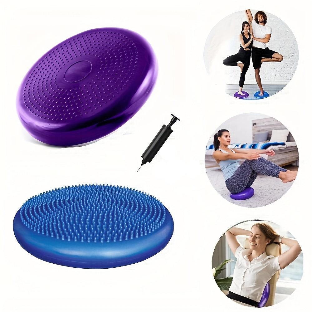 2pcs Inflatable Balance Boards - Stability & Core Strength Trainer(Blue & Purple)-0