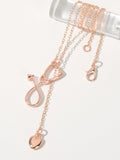 Minimalist Jewelry Trendy Gold Silver Stethoscope Heart Pendant Y shape Necklace-0
