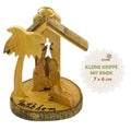 Krippe zum Aufhängen aus Olivenholz mit Rinde, 7 cm | Weihnachtsdeko & Geschenk für Advent und Weihnachten-0