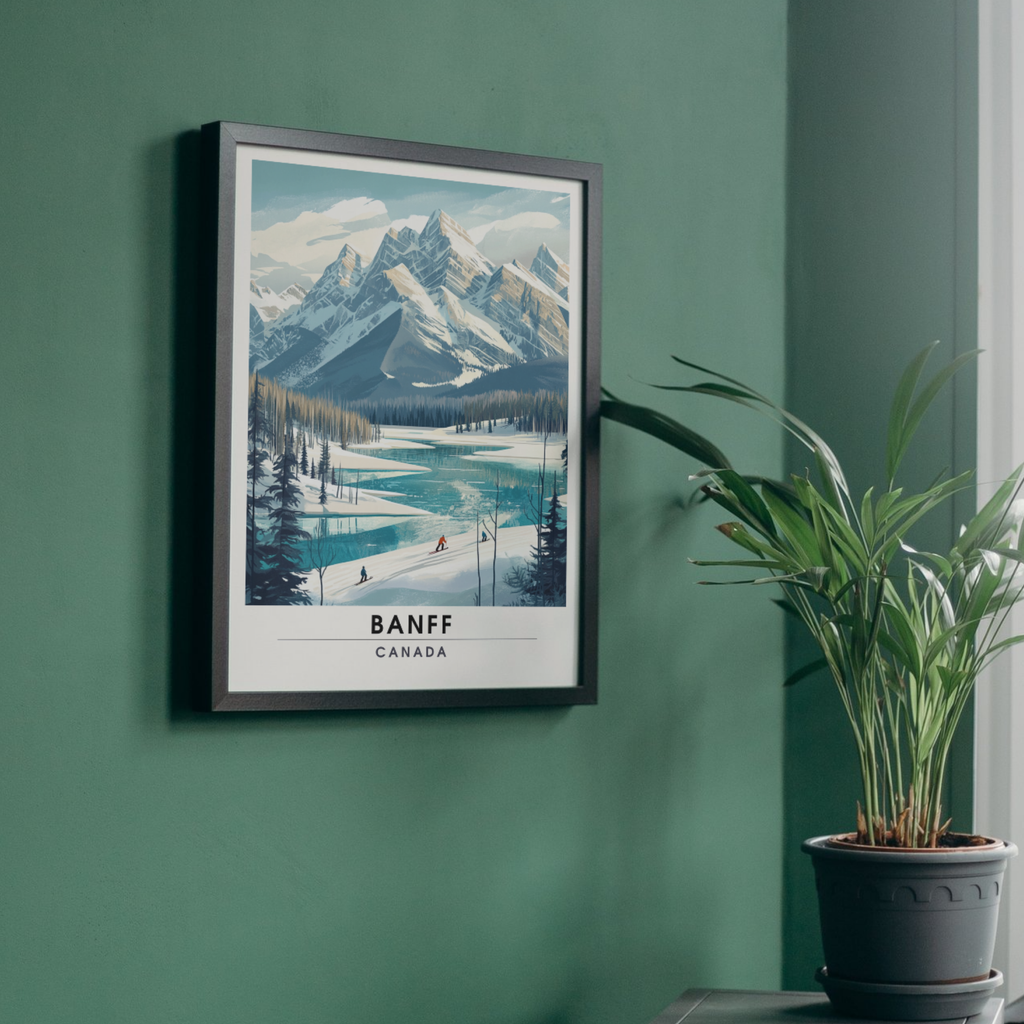Affiche Banff, Suisse | impression Banff, Affiche de ski-2