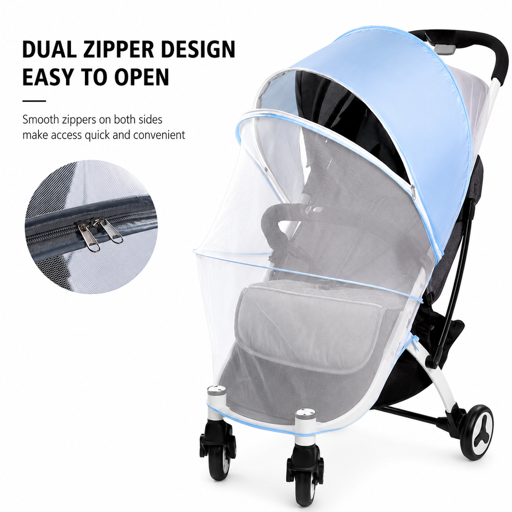 Universal Baby Stroller Sun Shade & Mosquito Net-3