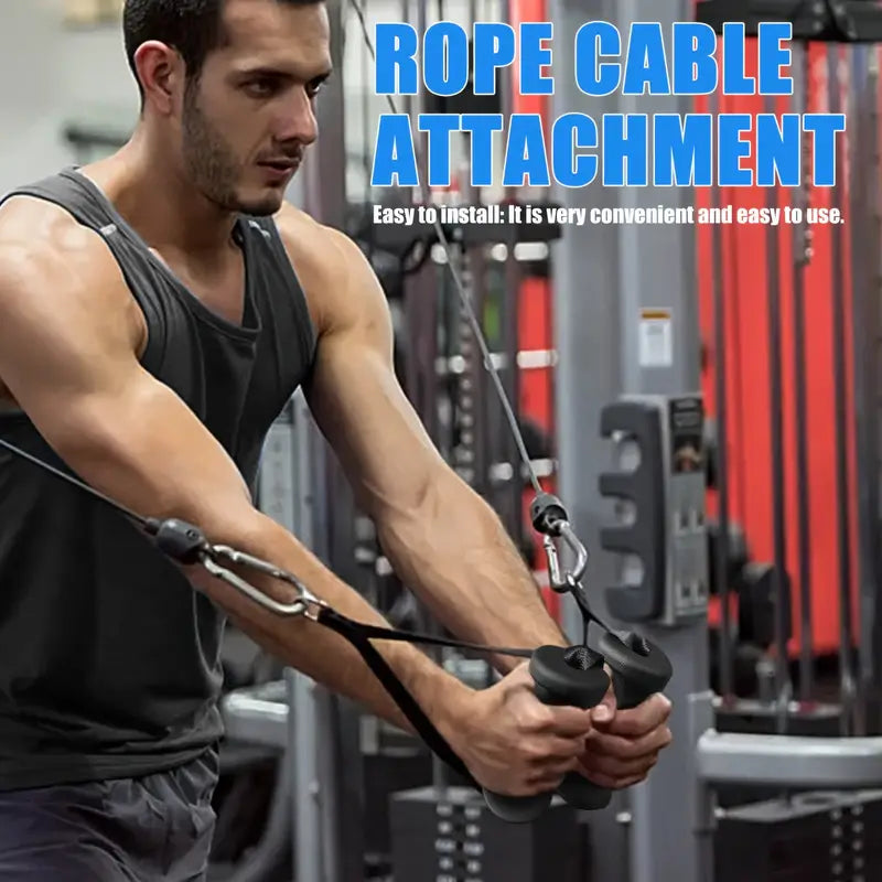 Ergonomic Tricep Rope Pulldown Attachment-3