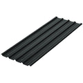Lot de 12 panneaux en acier galvanisé Résistant aux Intempéries, gris anthracite, dim. d'un panneau 129L x 45l cm-0