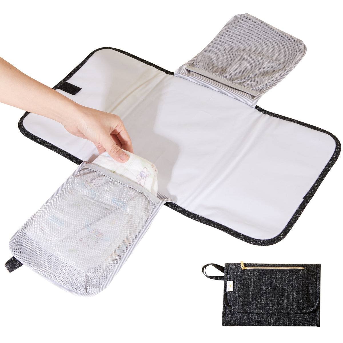 Convertible Tweed Diaper Backpack-2