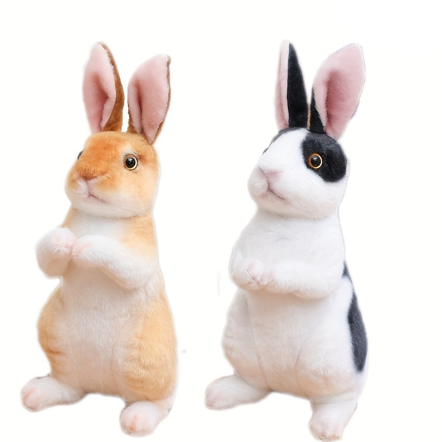 2Pcs Lifelike Bunny Plush Toy Set-0