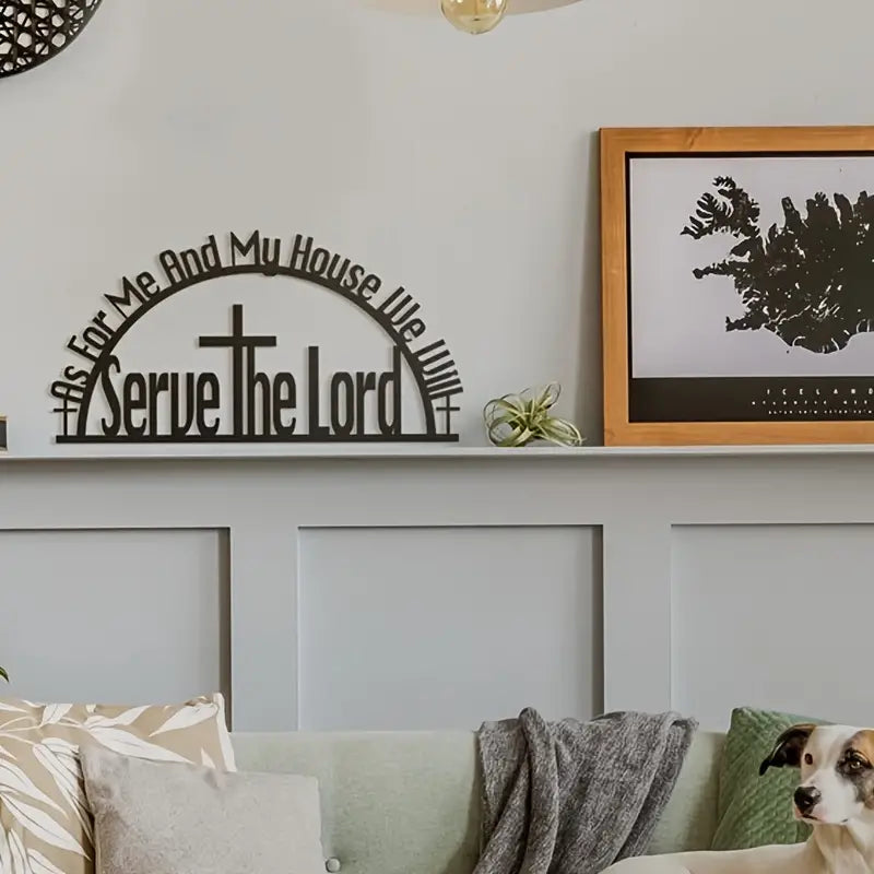 Cross & Bible Wall Signs - Inspirational Iron Metal Wall Art Decor-3