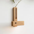 360 Degree Motion Sensor Solid Wood Vase Wall Light-0