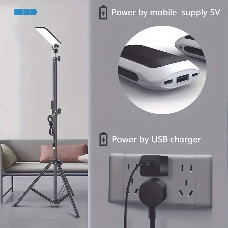 Black Matte Portable Outdoor Camping Lamp with USB Charging-2