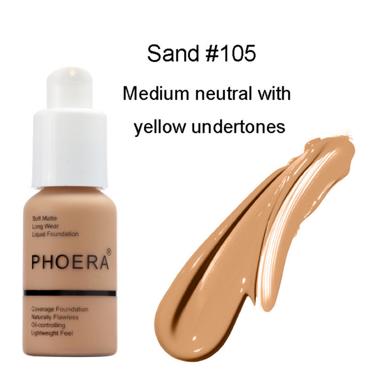 Explosive Press Type Oil Control Natural Color Matte Concealer Foundation Cream-7