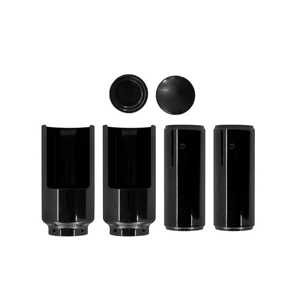 Black Fork Cover Set Suitable for Harley Softail Street Bob-2