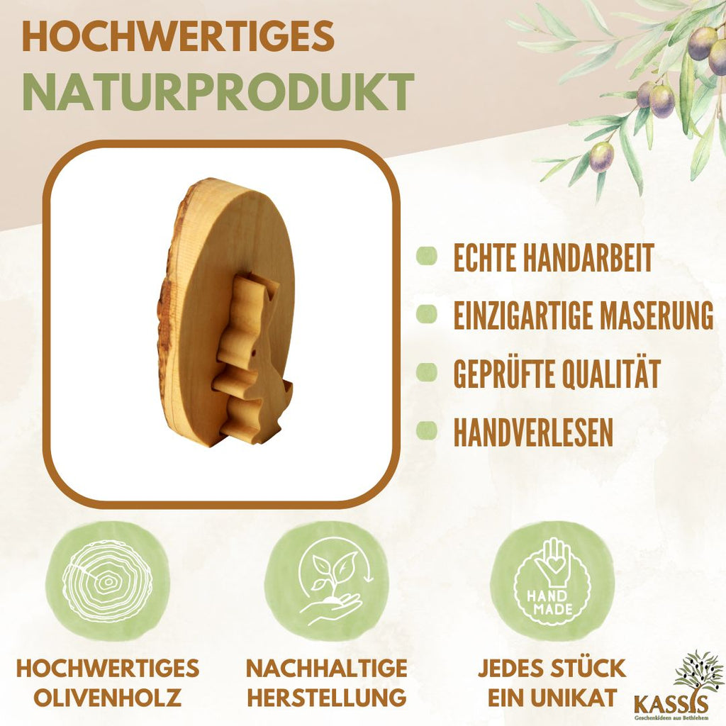 Osterhase im Ei aus Olivenholz mit Rinde | Liebevolle Tischdeko & Osterdeko für Frühling und Ostern-1