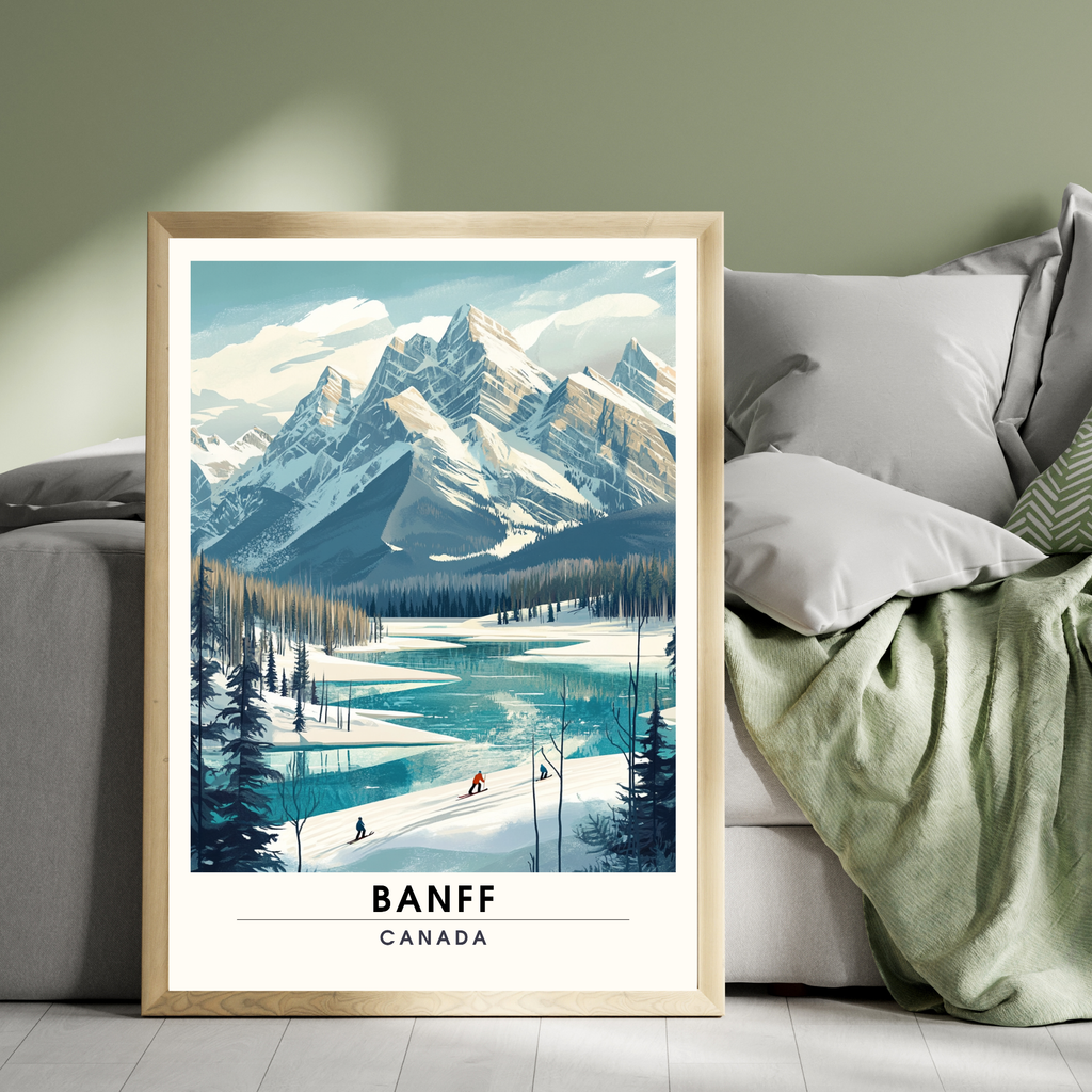 Affiche Banff, Suisse | impression Banff, Affiche de ski-4