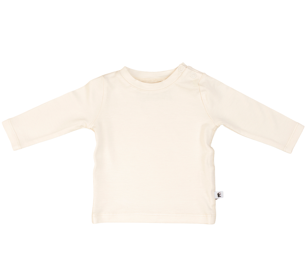 Bamboo Baby Long Sleeve T-Shirt - CREAM-2
