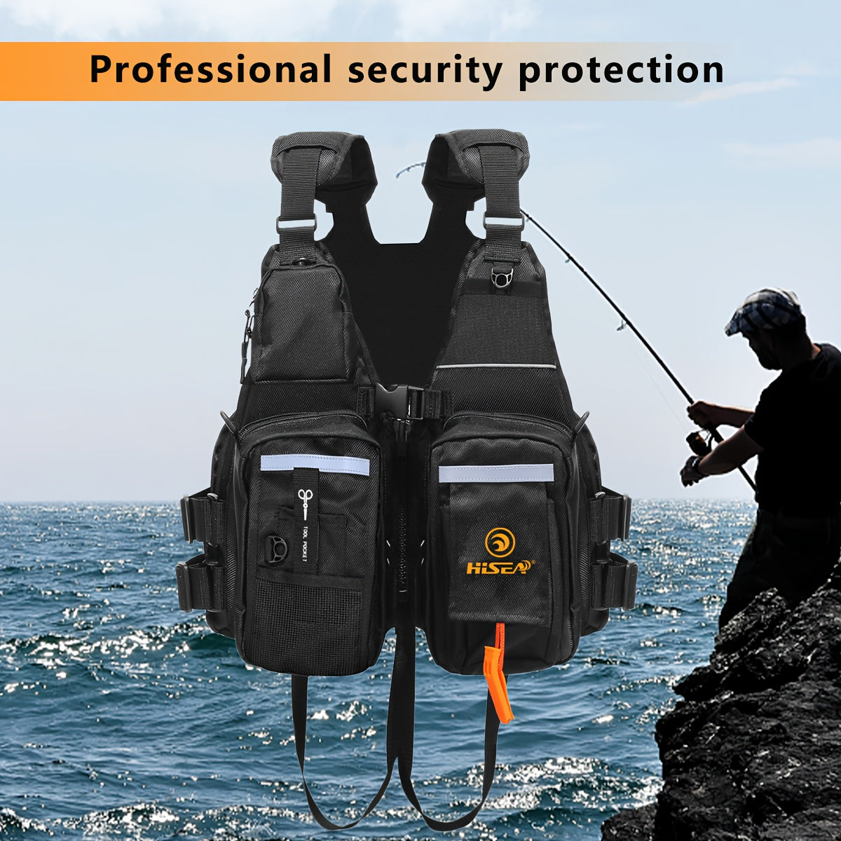 High Buoyancy Adult Life Jacket Black-1