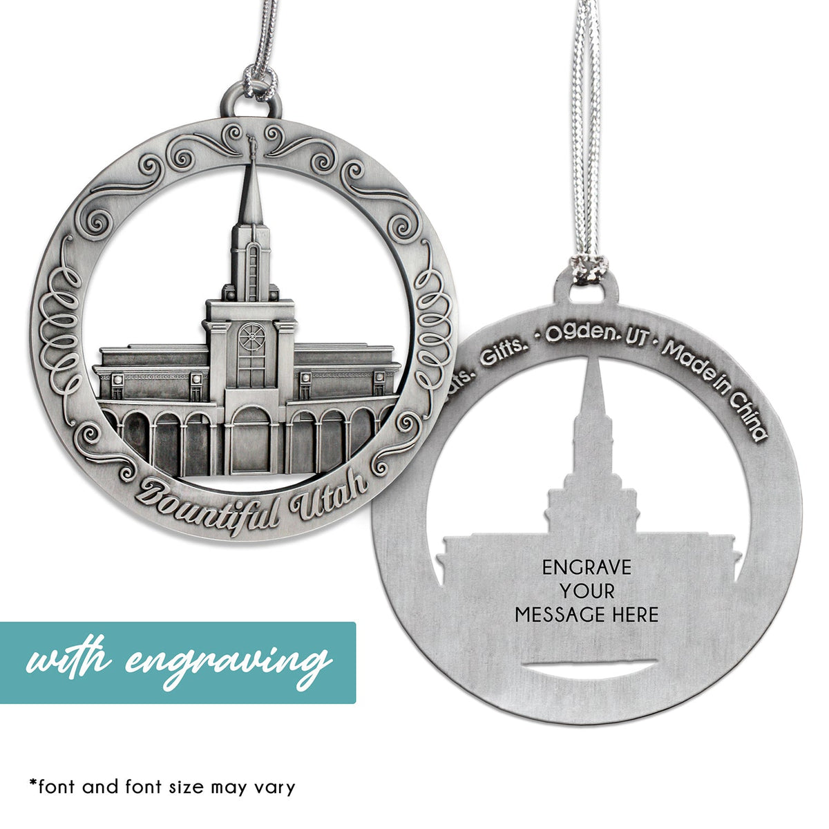 Bountiful Utah Temple Ornament-1