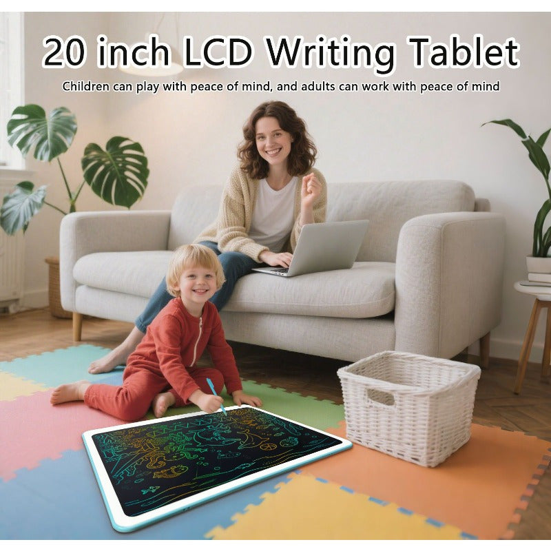 20-Inch LCD Writing Tablet – Rechargeable Kids Drawing Board & Learning Easel-2