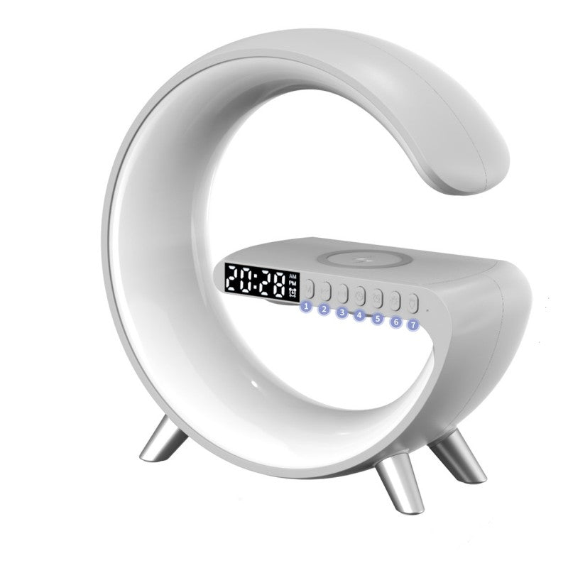 New Intelligent G Shaped LED Lamp Bluetooth Speake Wireless Charger Atmosphere Lamp App Control For Bedroom Home Decor-1
