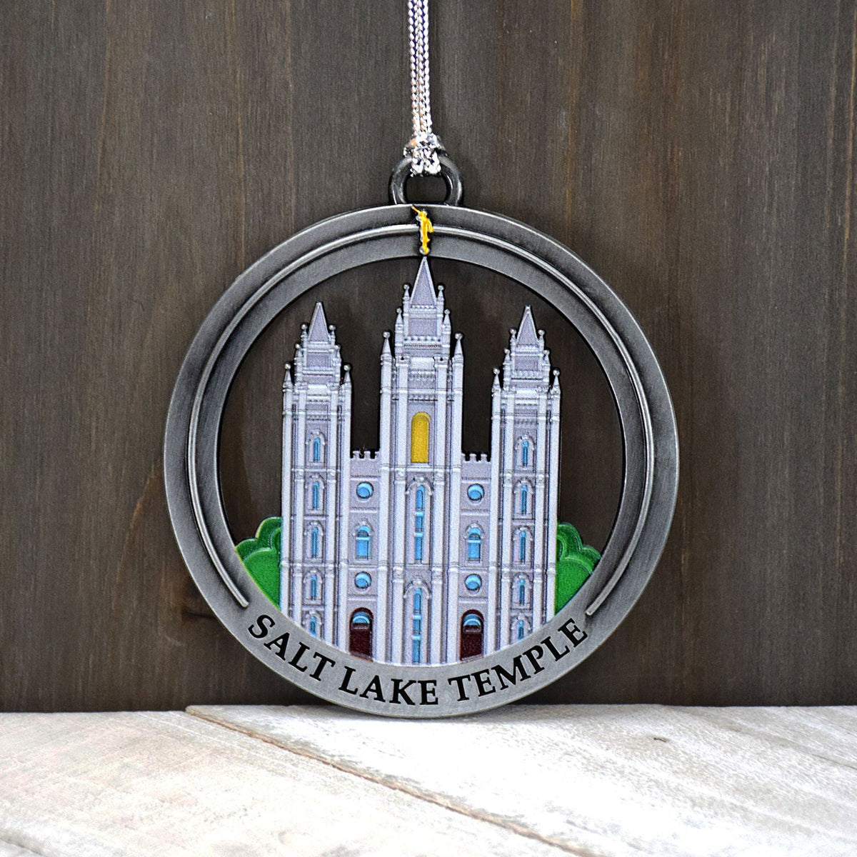 Salt Lake Temple Enamel Colored Ornament-2