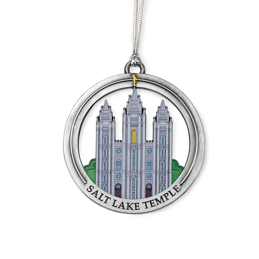 Salt Lake Temple Enamel Colored Ornament-4