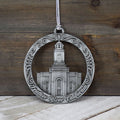 Feather River CaliforniaTemple Antique Silver Ornament-0