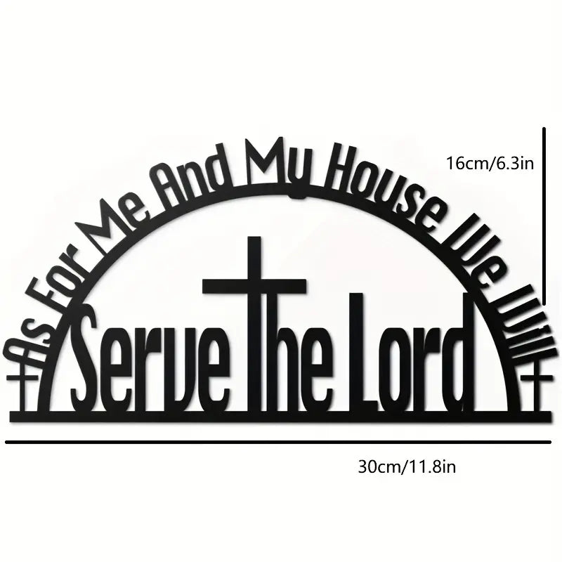 Cross & Bible Wall Signs - Inspirational Iron Metal Wall Art Decor-2