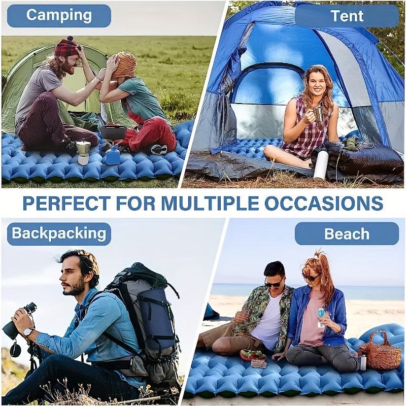 Double Self-Inflating Sleeping Pad with Pillow-2