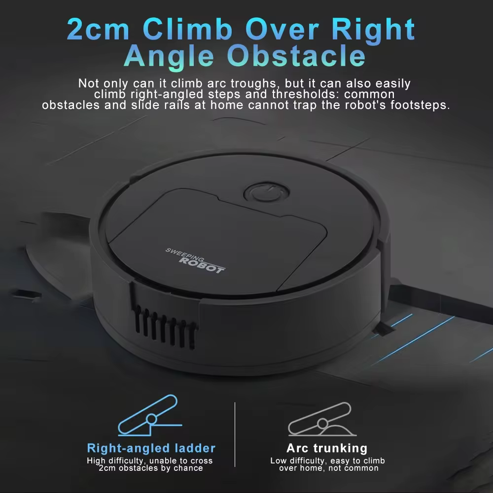 Fully Automatic 3-In-1 Sweeping Robot | Black-4