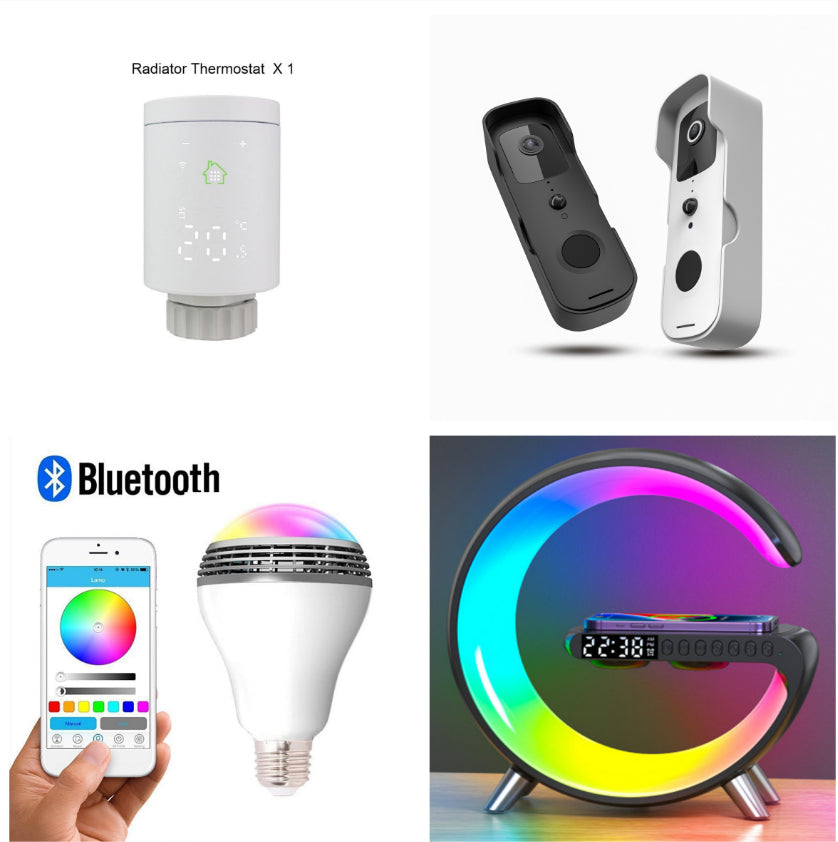 New Intelligent G Shaped LED Lamp Bluetooth Speake Wireless Charger Atmosphere Lamp App Control For Bedroom Home Decor-11