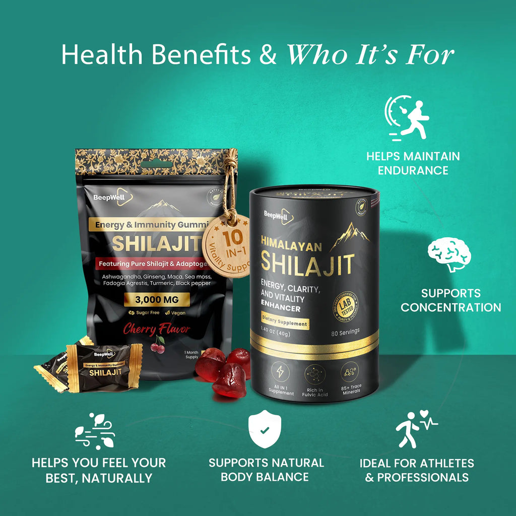 BeepWell Shilajit Resin & Gummies Bundle-3