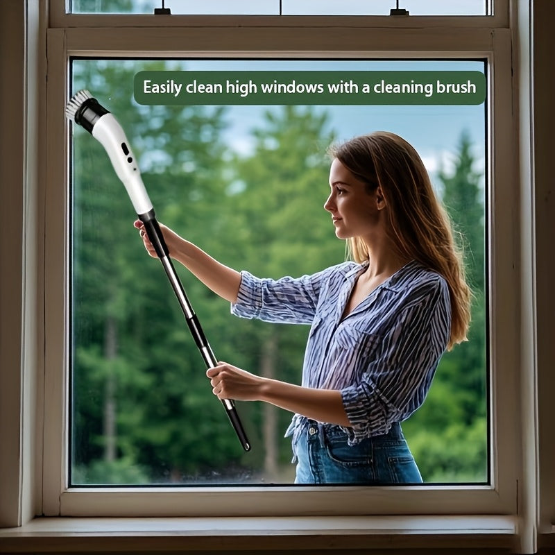 Cordless Electric Scrubber with 9 Brush Heads-1
