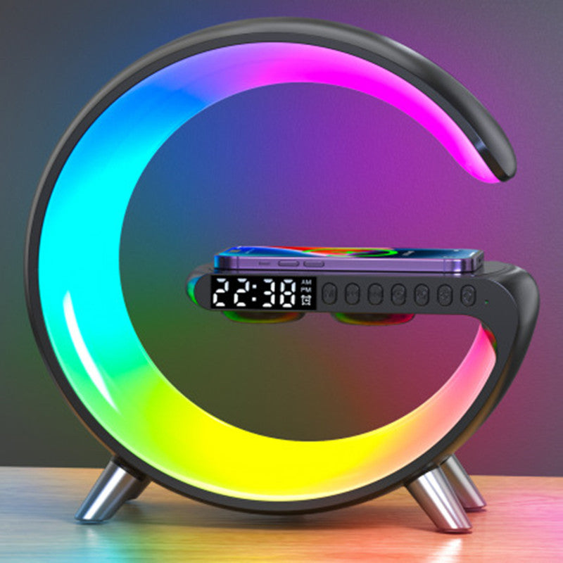 New Intelligent G Shaped LED Lamp Bluetooth Speake Wireless Charger Atmosphere Lamp App Control For Bedroom Home Decor-2