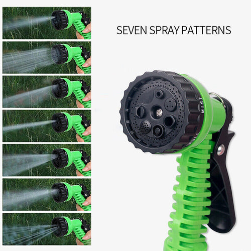 Expanding Expandable Flexible Garden Water Hose w Spray Nozzle 25, 50,