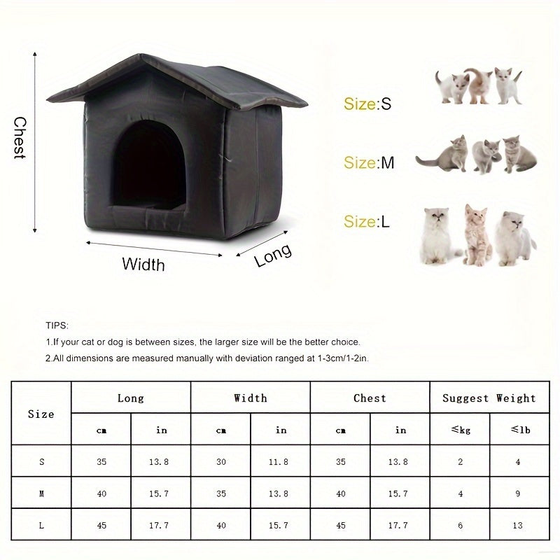 Waterproof Outdoor Cat House-4