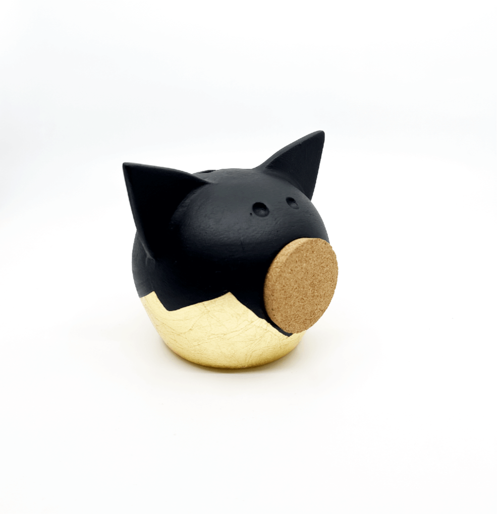 Divided Gold Piggy Bank-7