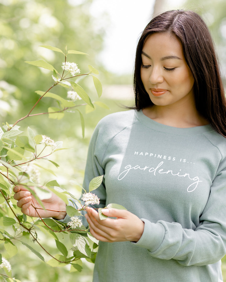 Women's Gardening Crew Sweatshirt, Sage
