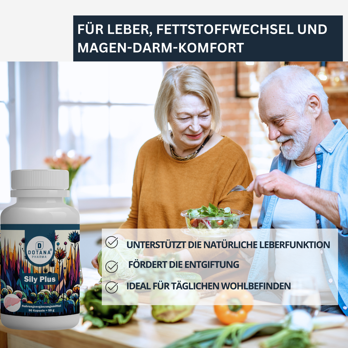 Sily Plus - Mariendistel Kapseln mit Artischocke & Löwenzahn - Leberunterstützung & Zellschutz - 90 Kapseln, Natürlich & Made in Germany-3