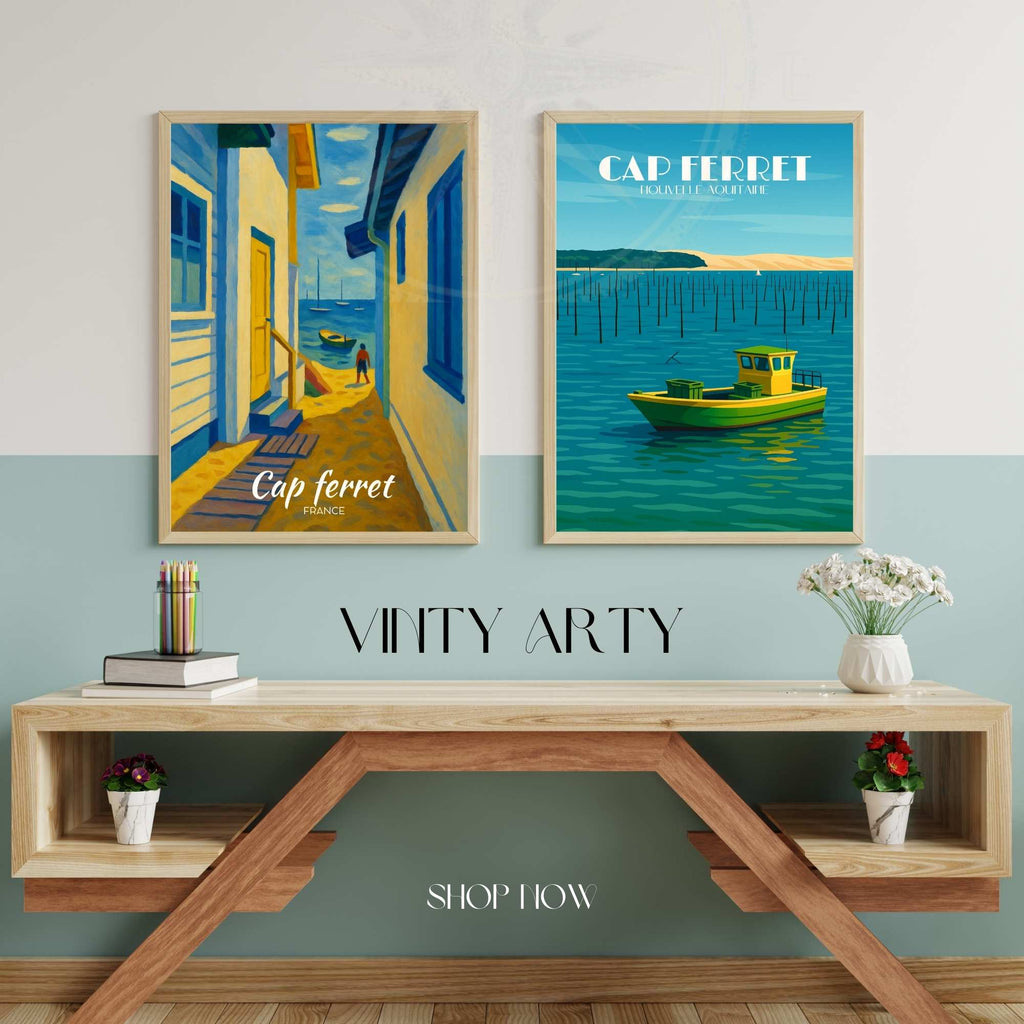 Affiche de voyage Cap Ferret | Poster Cap Ferret | Affiche France-4