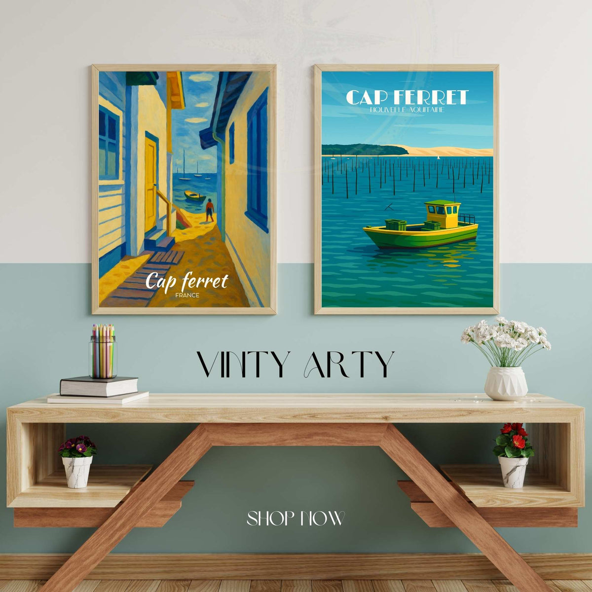 Affiche de voyage Cap Ferret | Poster Cap Ferret | Affiche France-4