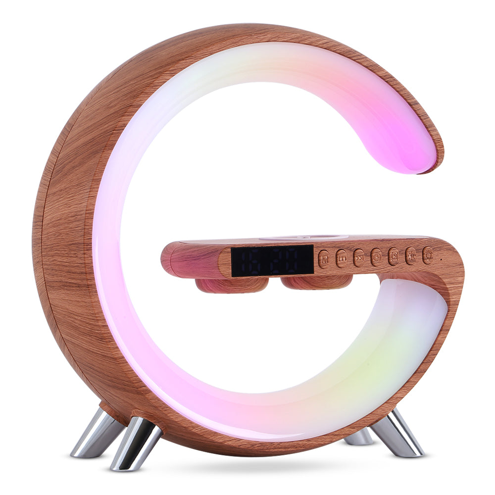 New Intelligent G Shaped LED Lamp Bluetooth Speake Wireless Charger Atmosphere Lamp App Control For Bedroom Home Decor-13