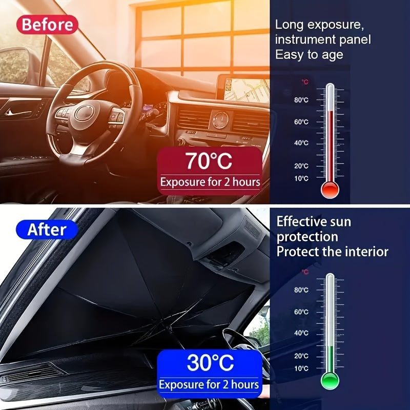 Car Windshield Sunshade Heat Insulation Umbrella Cover-4