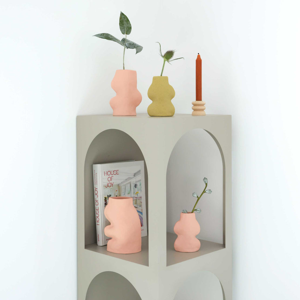 Fluxo Ceramic Vase -  Small Pink-3