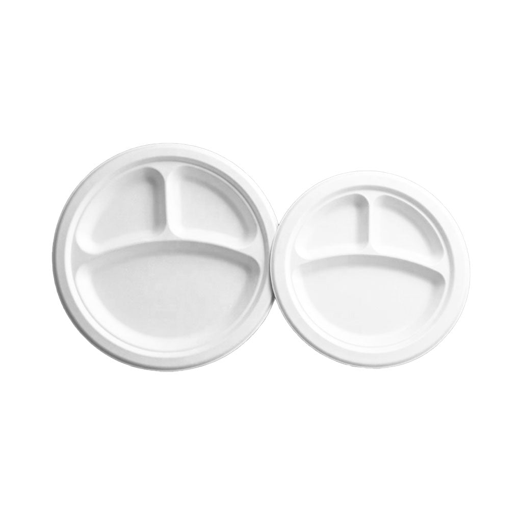Compostable Plates with Compartments - Sold By The Case-1